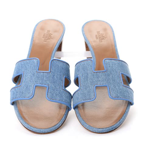 hermes denim sandals.